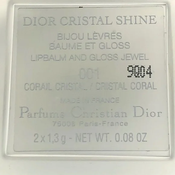 DIOR Bag Charm Jeweled Case Cristal Shine Pink Lip Gloss Duo NEW - Picture 4 of 5